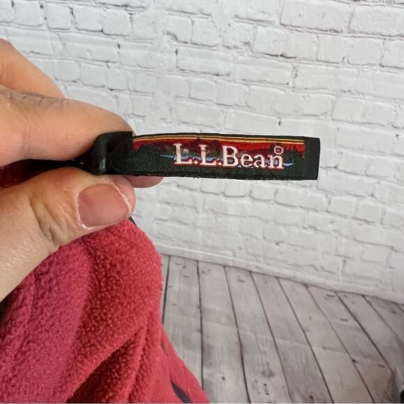 L.L. Bean Womens Fleece Vest Pink Zip Front Sleeveless size large - Picture 8 of 8